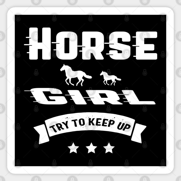 Horse Girl Racing Sticker by FruitflyPie